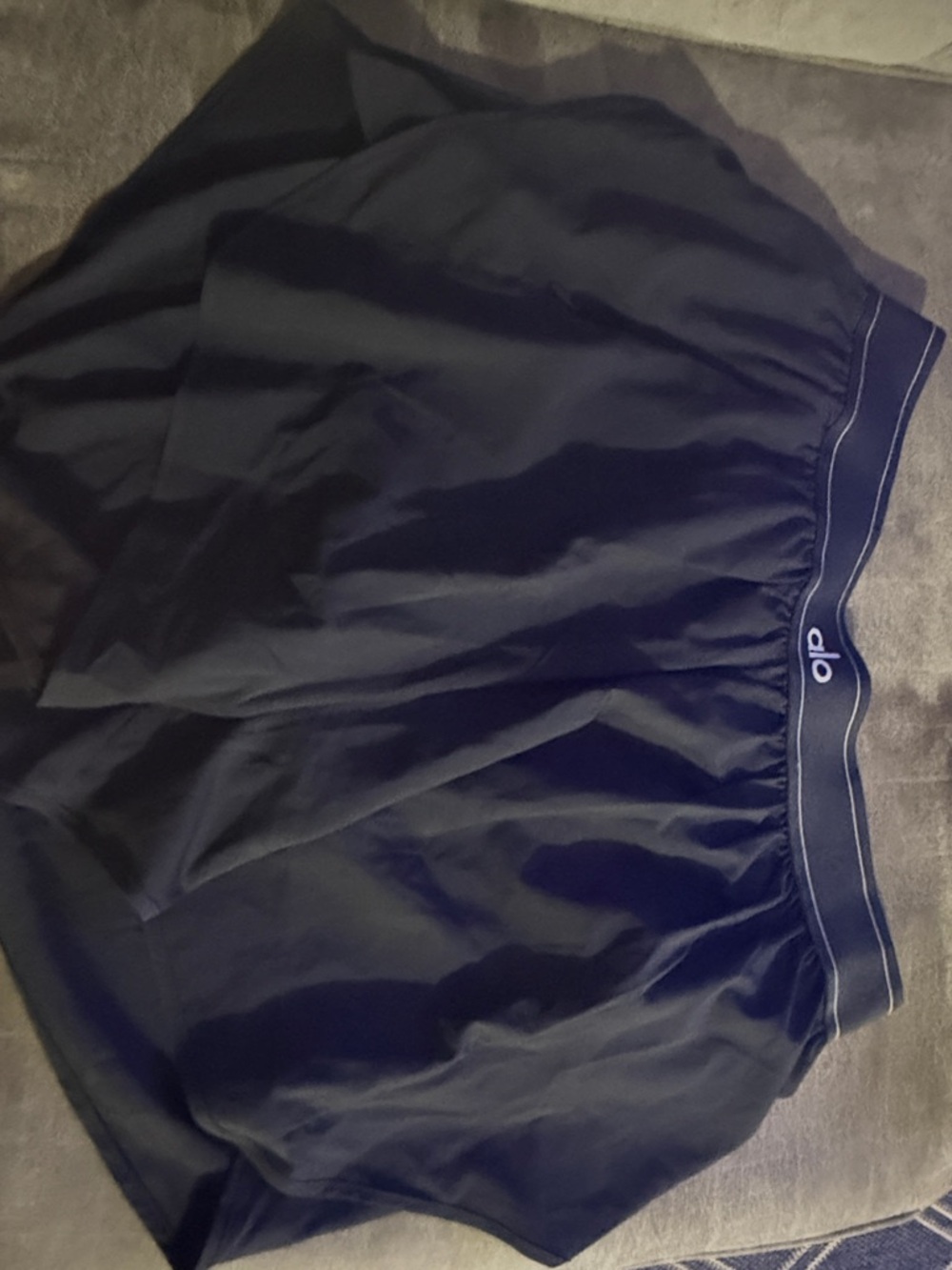 ALO Yoga Black Circle Skirt with Branded Waistband